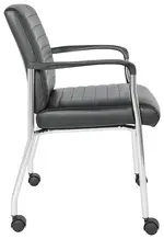 Vinyl Guest Chair with Wheels