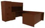 U Shaped Desk with Hutch