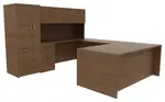 U Shaped Desk with Hutch
