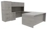 U Shaped Desk with Hutch