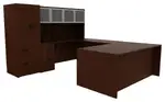 U-Shaped Office Desk with Hutch