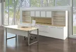 Office Desk and Credenza Set with Storage