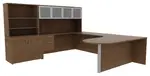 U Shaped Desk with Hutch