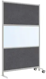 Rolling Free Standing Office Partition Panel - 25 x 78