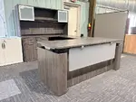 U-Shaped Height Adjustable Desk with Hutch