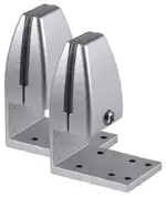 Silver Under Edge Desk Bracket Mount (Pair)