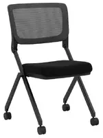 Rolling Nesting Mesh Back Chair without Arms