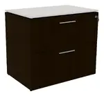 2 Drawer Lateral File Cabinet with Glass Top