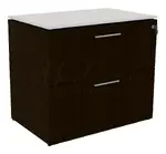 2 Drawer Lateral File Cabinet with Glass Top