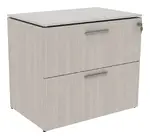 2 Drawer Lateral File Cabinet with Glass Top