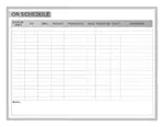 Operating Room Whiteboard - Schedule In