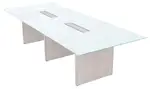 Glass Conference Table with Laminate Base