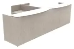 2 Person Reception Desk with Glass Transaction Counter