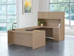 U Shaped Desk with Hutch