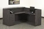 L Shaped Reception Desk with Glass Counter