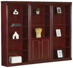 Bookcase Wall Unit with Storage Cabinet