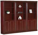 Bookcase Wall Unit with Hinged Door Storage