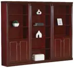 Bookcase Wall Unit with Hinged Door Storage