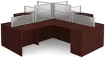 4 Person Desk with Privacy Panels