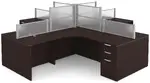 4 Person Desk with Privacy Panels