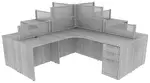 4 Person Desk with Privacy Panels