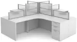 4 Person Desk with Privacy Panels