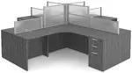 4 Person Desk with Privacy Panels