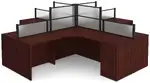 4 Person Desk with Privacy Panels
