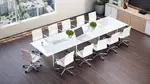 Glass Top Conference Table and Chairs Set