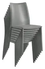 Minimalist Leather Stacking Chairs - Set of 2