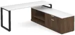 Modern L Shaped Desk with Storage