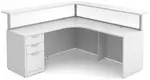 L Shaped Reception Desk with Privacy Panels
