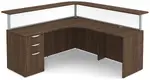 L Shaped Reception Desk with Privacy Panels