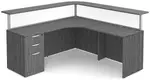 L Shaped Reception Desk with Privacy Panels