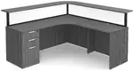 L Shaped Reception Desk with Privacy Panels
