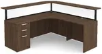 L Shaped Reception Desk with Privacy Panels