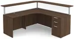 L Shaped Reception Desk with Privacy Panels