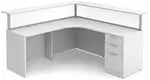 L Shaped Reception Desk with Privacy Panels