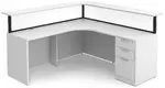 L Shaped Reception Desk with Privacy Panels