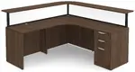 L Shaped Reception Desk with Privacy Panels