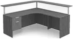 L Shaped Reception Desk with Privacy Panels