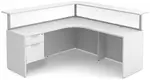 L Shaped Reception Desk with Privacy Panels