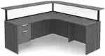 L Shaped Reception Desk with Privacy Panels