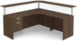 L Shaped Reception Desk with Privacy Panels