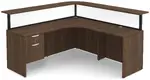 L Shaped Reception Desk with Privacy Panels