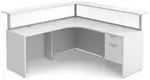 L Shaped Reception Desk with Privacy Panels