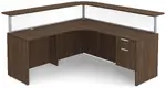 L Shaped Reception Desk with Privacy Panels