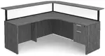 L Shaped Reception Desk with Privacy Panels