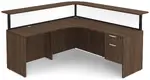 L Shaped Reception Desk with Privacy Panels