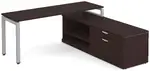 L Shaped Desk with Side Storage